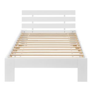 Cama individual nivala com colchão de molas máxima 150kg pinho 120x200 cm-