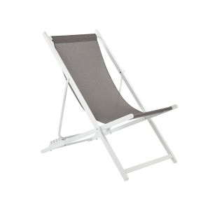 Cadeira de praia dobrável locri ii metal cinzento