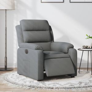 Poltrona reclinável elétrica tecido cinzento-escuro ewg7732