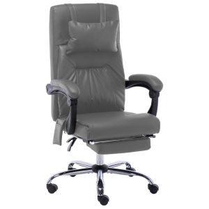 Cadeira escritório c/ função massagem couro artific. Antracite wf373783