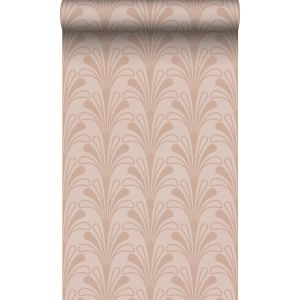 Origin papel de parede motivo art deco rosa terracota 50 x 900 cm