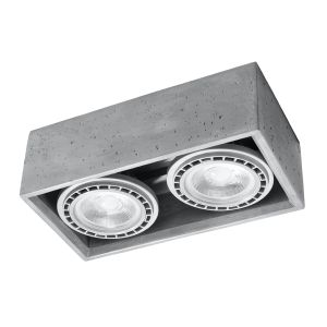 Luminárias de teto quatro 2 cinza concreto 27x9x14cm
