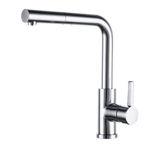 Kibath torneira cozinha monocomando extraível zie em latão cromado