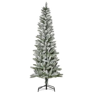 Árvore de natal ø60x180 cm PVC e aço bicolor Homcom, casa - natal
