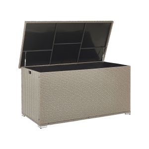 Caixa de arrumação modena 155 cm 75 cm rattan sintético taupe