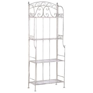Estante com prateleiras padua 61 cm 156 cm metal branco