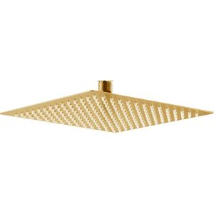 Soffione quadrado 20x20 em aço e latão dourado escovado