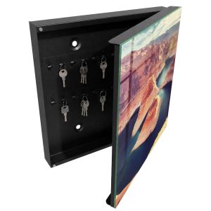Caixa para chaves decorativa 30x30x5, abertura à direita tulup