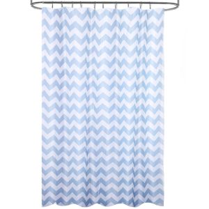 Cortina ducha tela rayas azul 180 x 200 cm. cortina baño, cortina tela impermeable con ani