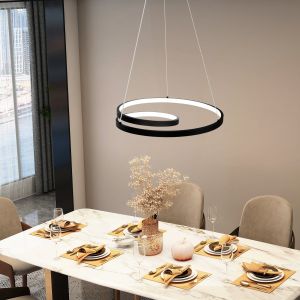 Nettlife luminária de pendurar LED preto 40x154
