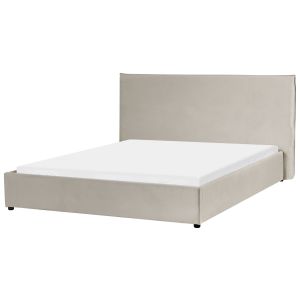 Cama veludo lavaur 160 x 200 cm taupe