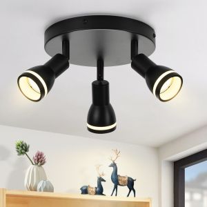 Nettlife luminária de teto negro gu10 20x20