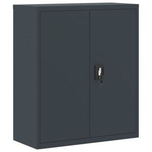 Armário de arquivo 90x40x105 cm aço antracite