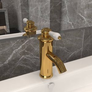 Torneira para lavatório de casa de banho 130x180 mm dourado pt6293
