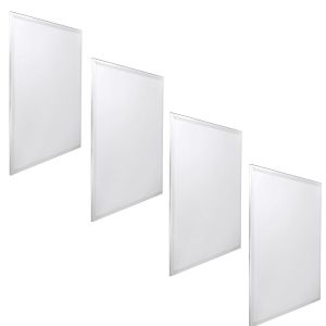 4x painel LED, 60x60cm, 48w, branco frio 6000k, 3900 lm, tecto falso