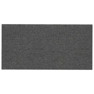 Painel de parede 12 pcs 30x15 cm tecido 0,54 m² cinza-escuro