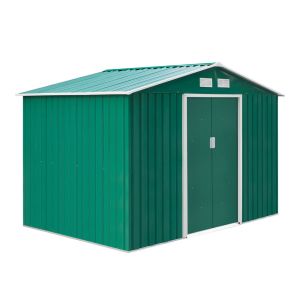Abrigo de armazenamento 277x195x192 cm aço e pp color verde Outsunny
