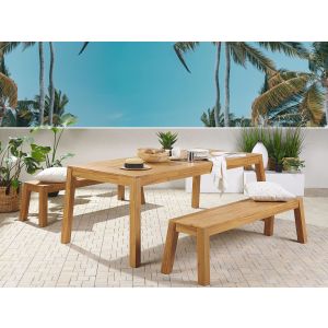 Conjunto de refeição madeira de acácia castanho livorno
