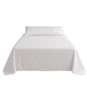Jogo de lençóis branco cama de 90cm 144 fios donegal collections