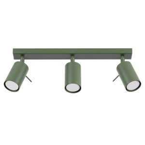 Luminária de teto ring 3 verde oliva aço 45x17x6cm
