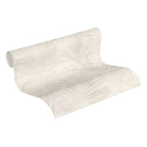 A.s. Création papel de parede folhas de palmeira bege creme