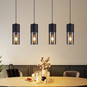 Nettlife luminária de pendurar E27 preto 75x9
