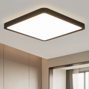 Nettlife plana LED luz de teto  preto 23cm quarto 18w lâmpada corredor