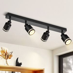 Nettlife luminária de teto negro gu10 55x5
