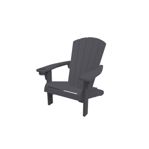 Keter espreguiçadeira alpine adirondack grafite  80x93x93 cm lxpxa