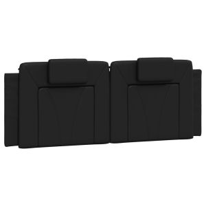 vidaXL cabecero de cama acolchado cuero sintético negro 120 cm