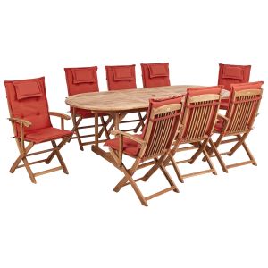 Conjunto de refeição madeira de acácia castanho maui ii