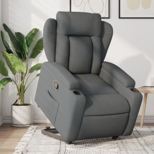Poltrona reclinável elevatória tecido cinzento-escuro ewg8016