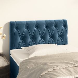 Cabeceira de cama veludo 80x7x78/88 cm azul-escuro ptob4503