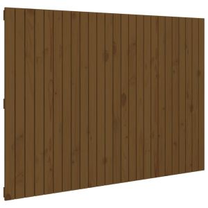 vidaXL cabecero de cama pared madera maciza marrón miel 159,5x3x110 cm
