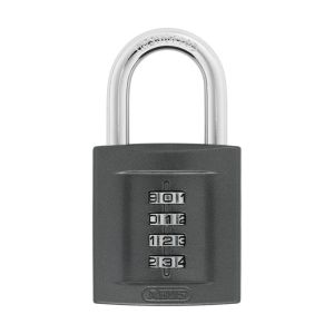 Cadeado de combinação preto de 4 dígitos - abus - 158/50 b/dfnli