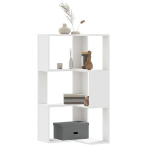 Estante canto 3 prateleiras 50x50x102 cm deriv. Madeira branco