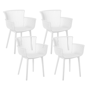 Conjunto de 4 cadeiras de jardim pesaro branco