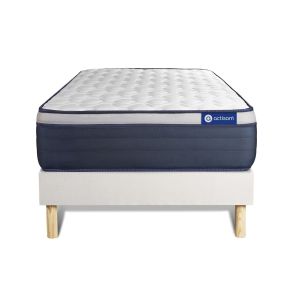 Conjunto de estrado branco + colchão actisom actimemo max (90x190 cm - espu