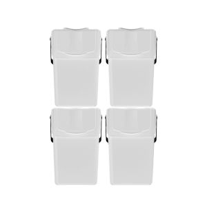 Conjunto de 4 baldes de lixo keden sortibox para reciclado, branco, 100l