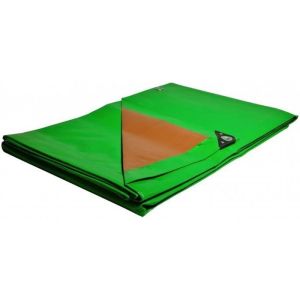 Lona plástica 5x8 m com tratamento anti uv impermeável verde e marrom 250g/