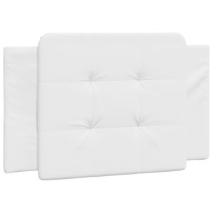 vidaXL cabecero de cama acolchado cuero sintético blanco 90 cm