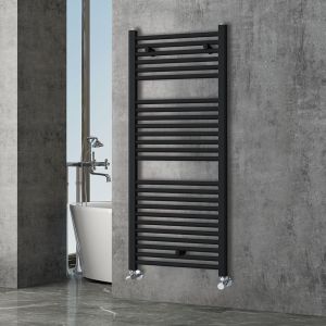 Kibath circuito aquecimento radiador aquecedor toalhas 120x50cm aço preto