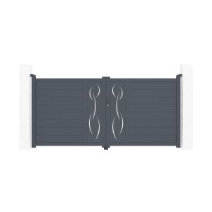 Portão basculante elétrico life 3m h.140cm + motorização braço b500