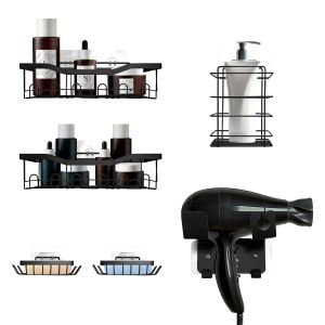 Conjunto banho 6 peças metálico nyana home