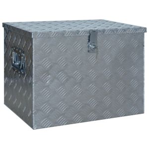 vidaXL caixa de alumínio 610x430x455 mm prata