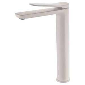 Torneira de cano alto para lavatório branco mate