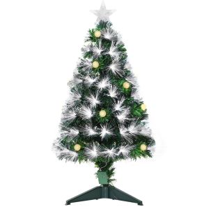 Árvore de natal ø48x90 cm PVC e metal color verde Homcom, casa - natal