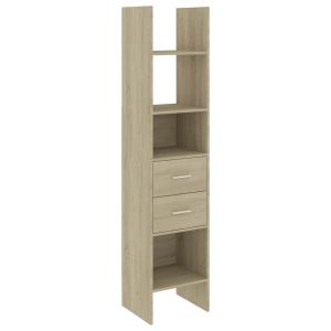 vidaXL estantería madera contrachapada color roble sonoma 40x35x180 cm