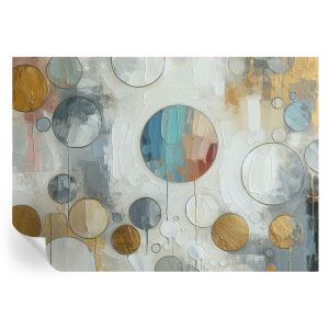 Papel parede adesivo círculos geométricos 208x146 tulup