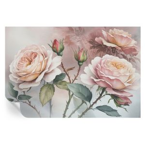 Papel de parede adesivo rosas em tons pastel 104x152 tulup